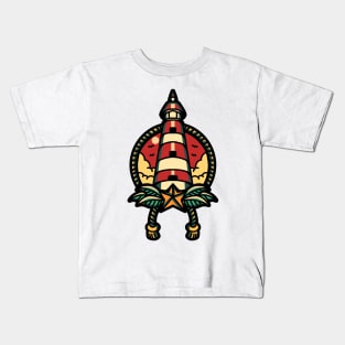 the oldschool lighthouse Kids T-Shirt